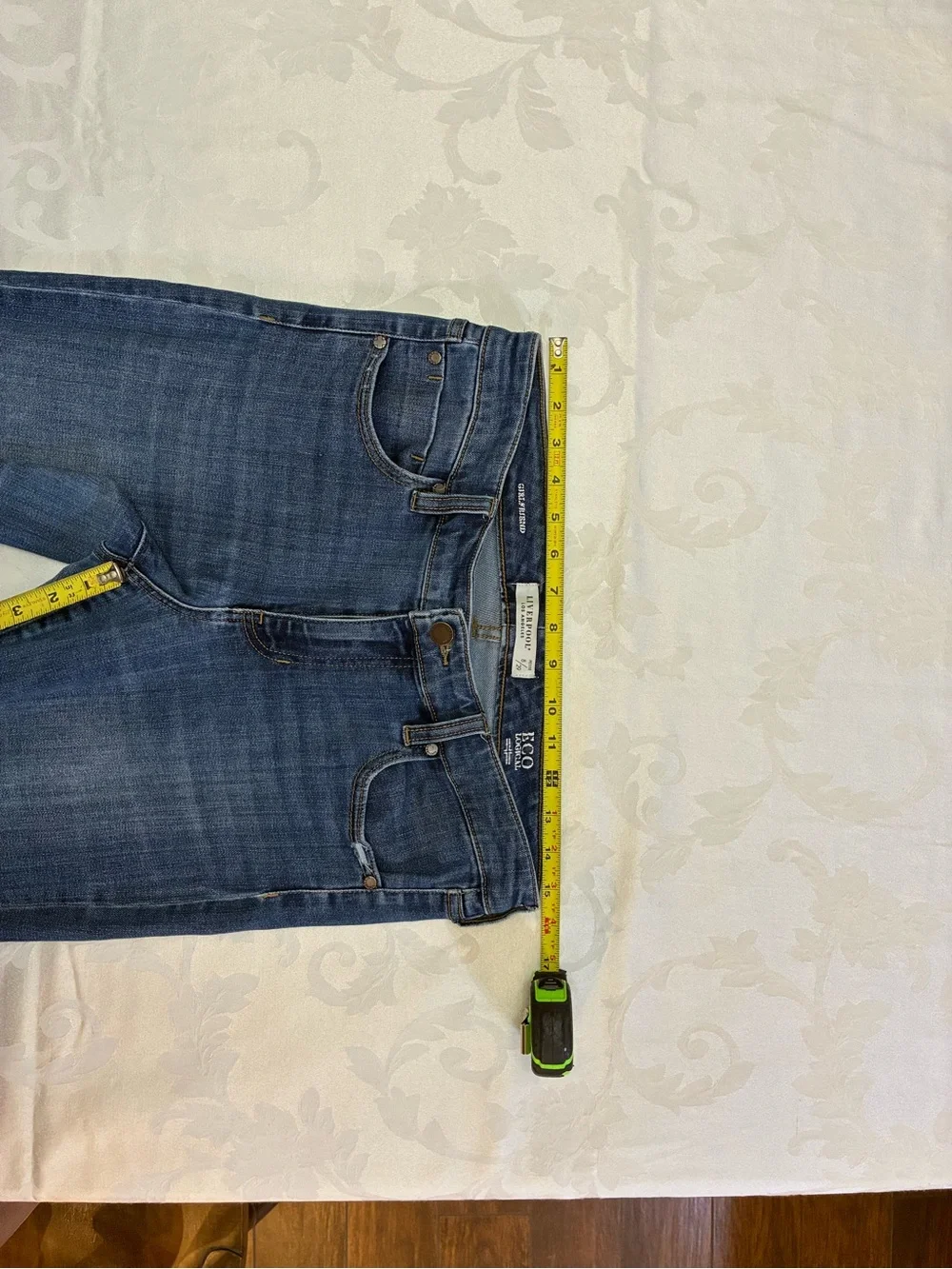Women's Liverpool Straight Leg Blue Jeans, Petite 8/29, Girlfriend Style